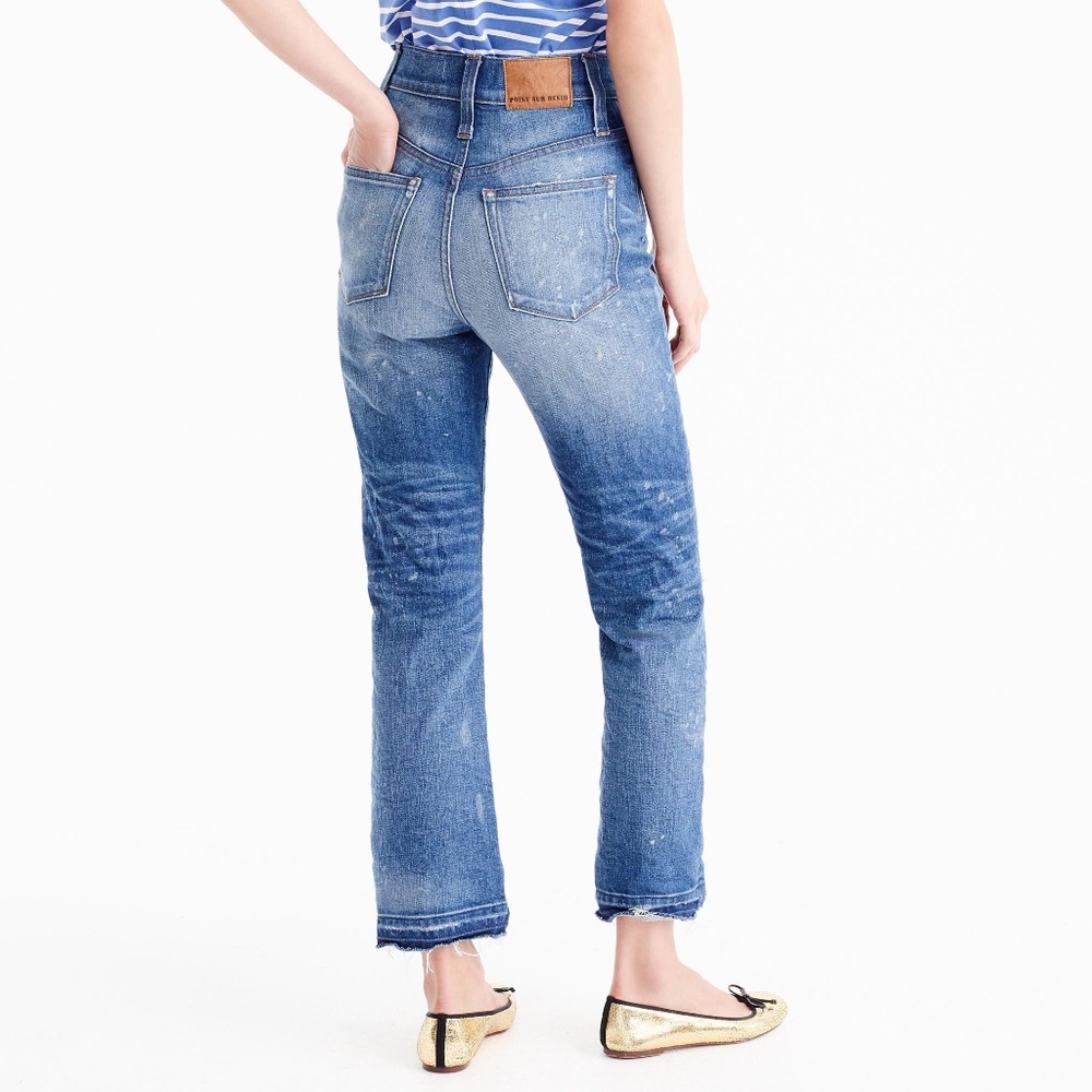 J Crew Denim Point Sur Vintage Straight Leg Pant, Size 27